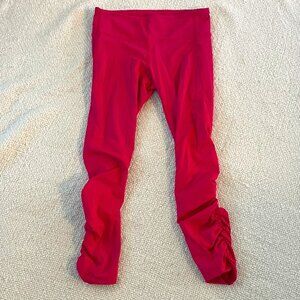 Pink Ruched Workout Leggings